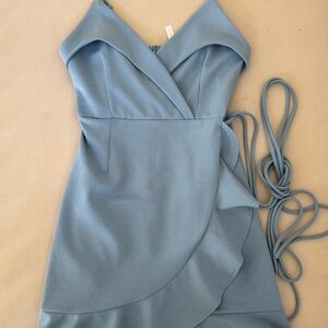 Elegant Blue Women's Dress